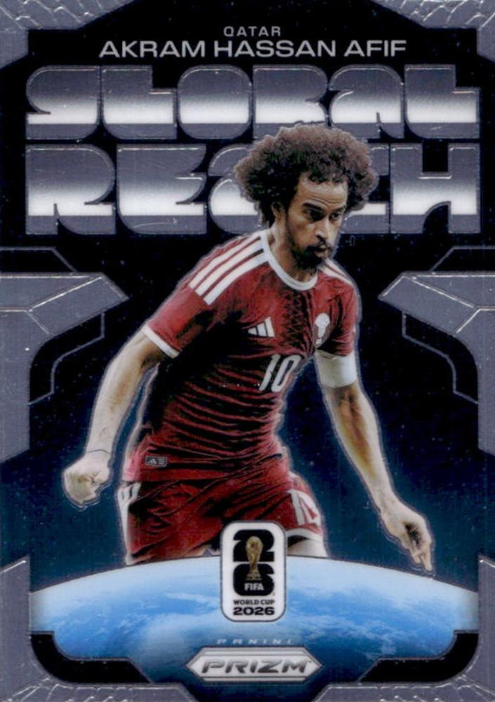 2026 Panini Prizm World Cup Global Reach Akram Hassan Afif #17 Qatar