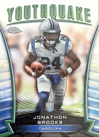 2024 Topps Chrome Youthquake Refractor Jonathon Brooks #Y-24 Carolina Panthers