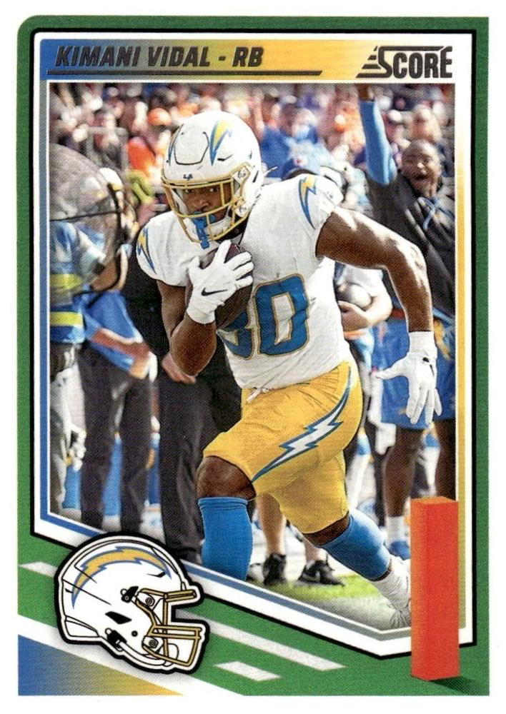 2025 Panini Score Kimani Vidal #34 Los Angeles Chargers