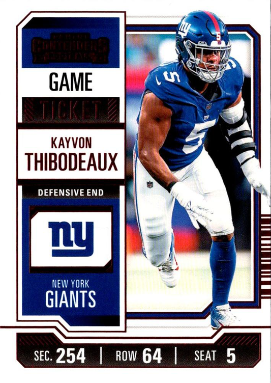 2023 Panini Contenders Red Parallel Kayvon Thibodeaux New York Giants #76
