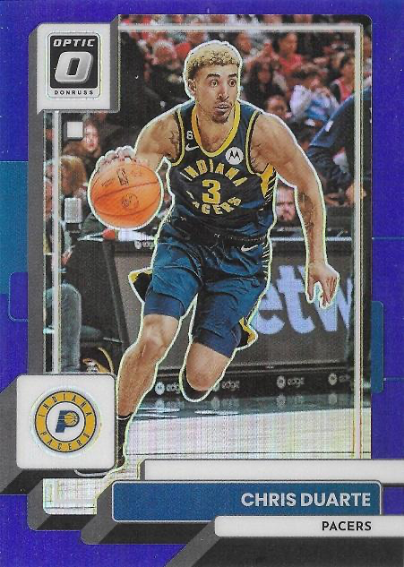 2022 Panini Donruss Optic Chris Duarte Purple #105 Indiana Pacers