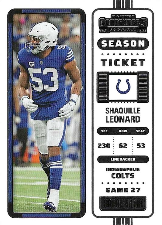 2022 Panini Contenders Shaquille Leonard Indianapolis Colts #46