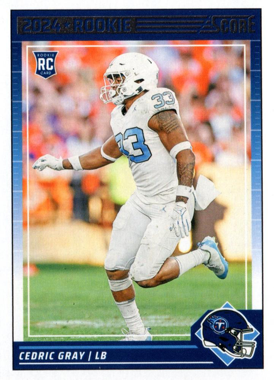 2024 Panini Score Football Cedric Gray Tennessee Titans #367 RC