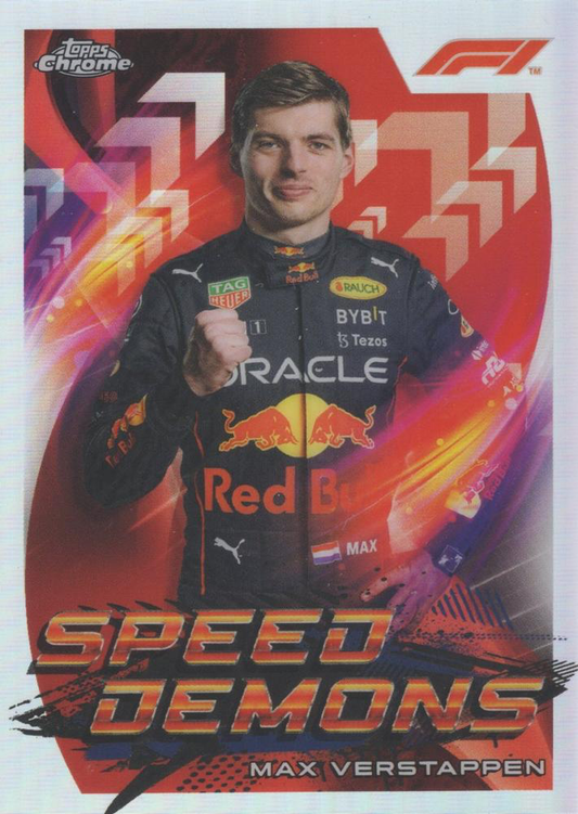 2022 Topps Chrome Formula 1 Speed Demons Max Verstappen SD-MV Oracle Red Bull Racing