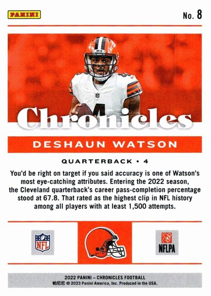 2022 Panini Chronicles Deshaun Watson #8 Cleveland Browns