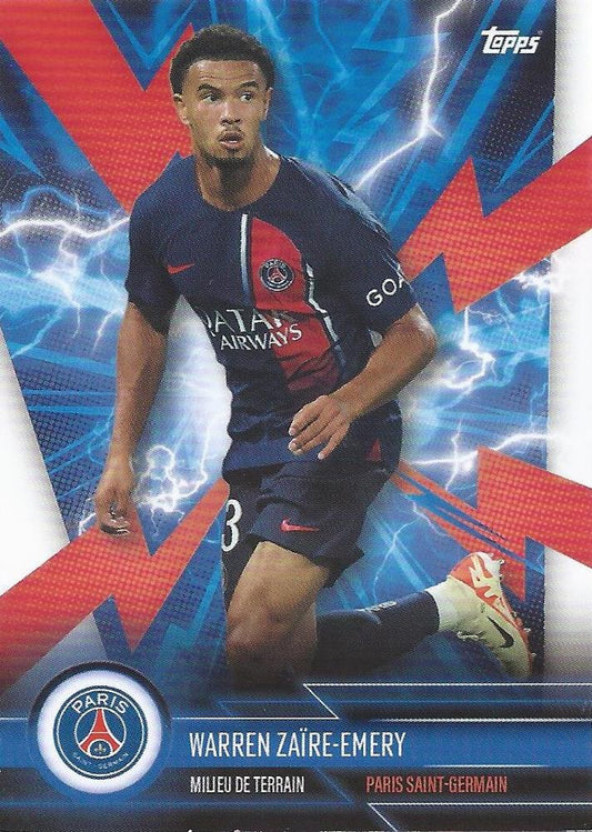 2023 Topps PSG Fan Set Super Electric Warren Zaïre-Emery #PSGS-3 Paris Saint-Germain