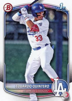 2025 Topps Bowman Paper Prospects Eduardo Quintero 1st Los Angeles Dodgers #BP-115