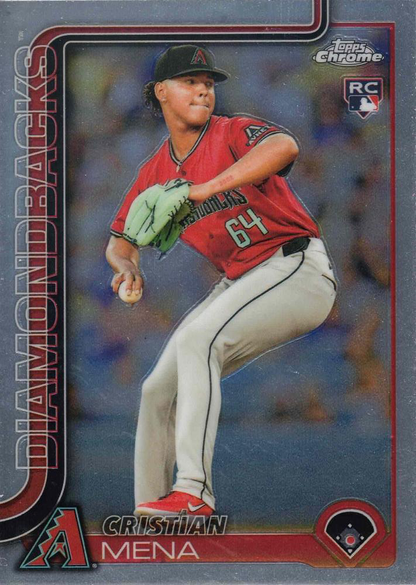 2025 Topps Chrome MLB Cristian Mena RC #102 Arizona Diamondbacks