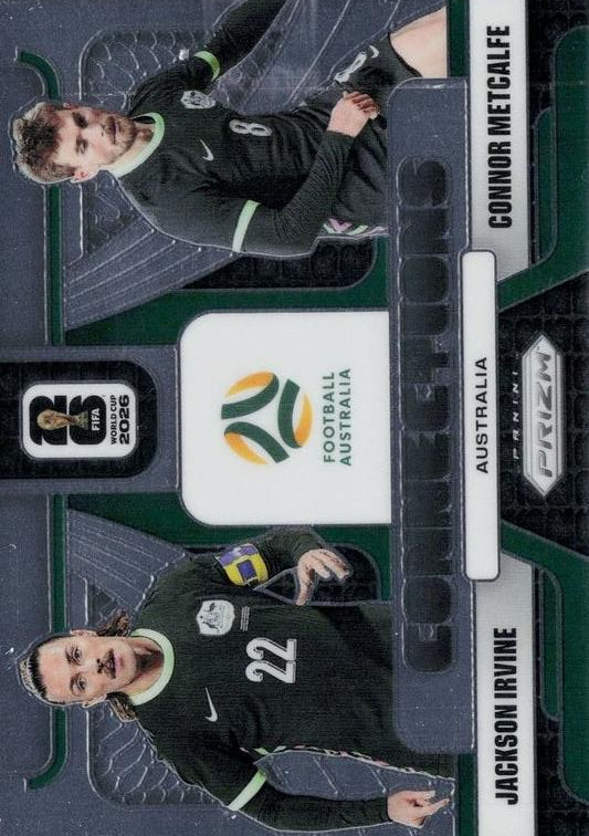 2026 Panini Prizm FIFA World Cup Connections Metcalfe/Irvine #13 Australie