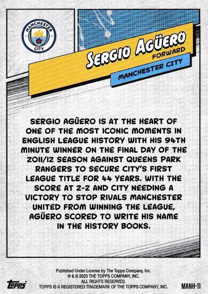2023 Topps Manchester City Fan Set Heroes Sergio Agüero #MANH-11
