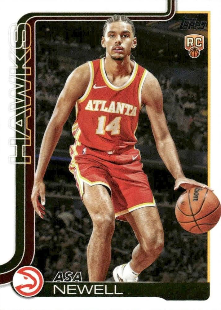 2025 Topps NBA Asa Newell RC #223 Atlanta Hawks