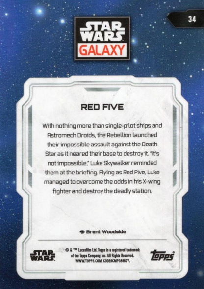 2024 Topps Chrome Star Wars Galaxy Red Five #34