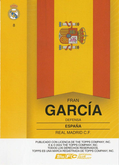 2024 Topps Real Madrid Fan Set Fran García #8 Real Madrid CF