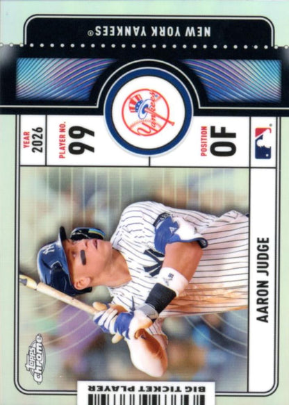 2026 Topps Chrome Big Ticket Players Aaron Judge #BTP-18 New York Yankees