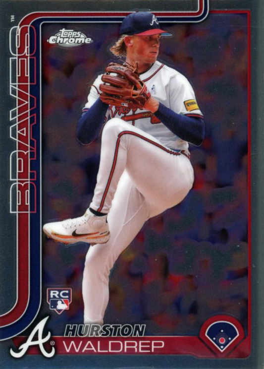2025 Topps Chrome MLB Hurston Waldrep RC #90 Atlanta Braves
