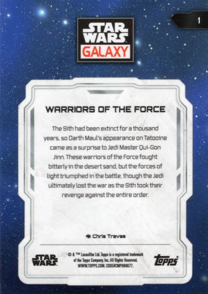 2024 Topps Chrome Star Wars Galaxy Warriors of the Force #1