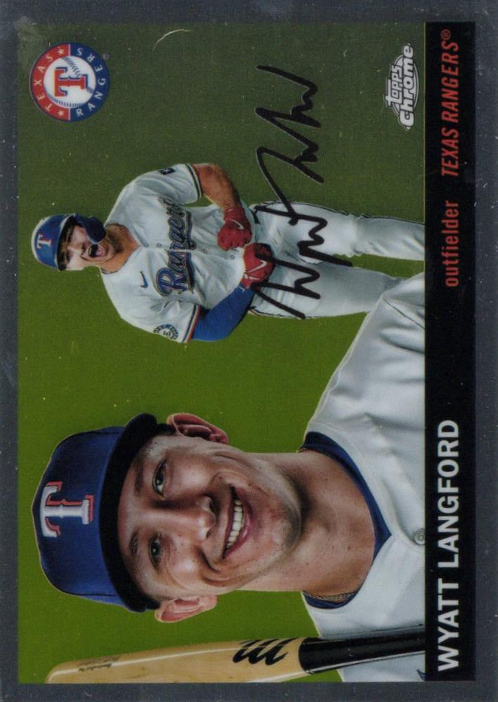 2025 Topps Chrome Platinum Wyatt Langford #142 Texas Rangers