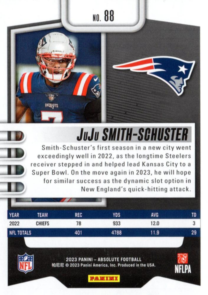 2023 Panini Absolute JuJu Smith-Schuster #88 New England Patriots