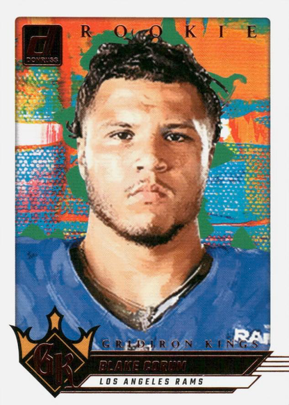 2024 Panini Donruss Rookie Gridiron Kings Blake Corum RC #17 Los Angeles Rams
