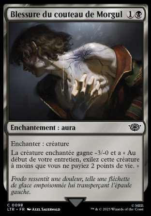 2023 Magic MTG Le Seigneur des Anneaux Blessure du couteau de Morgul LTR #98