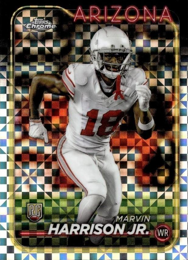 2024 Topps Chrome Football X- Fractor Marvin Harrison Jr. RC #204 Arizona Cardinals