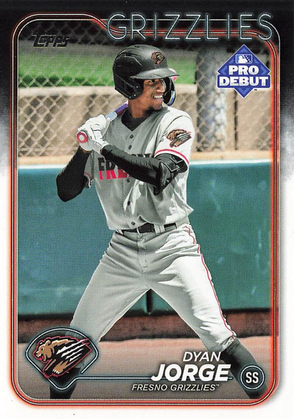 2024 Topps Pro Debut Dyan Jorge #PD-170 Fresno Grizzlies