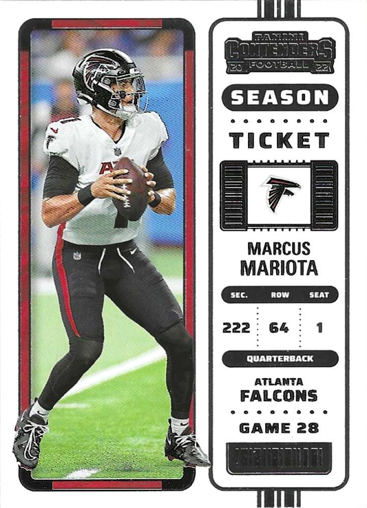 2022 Panini Contenders Marcus Mariota #8 Atlanta Falcons