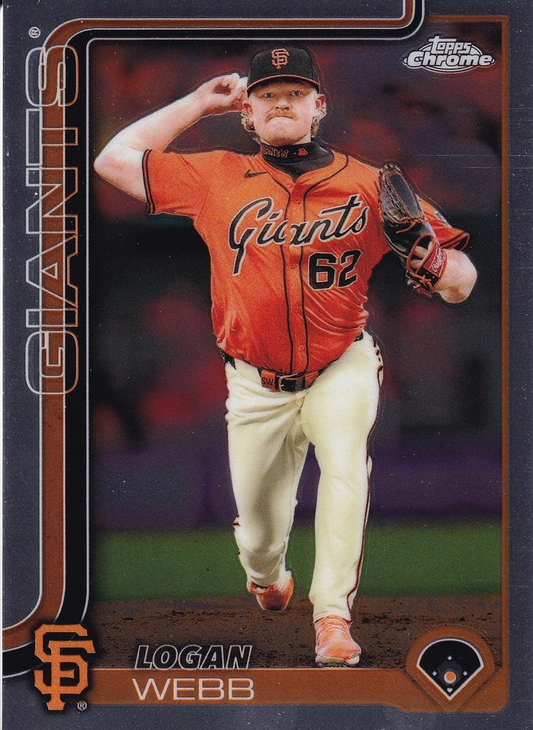2025 Topps Chrome MLB Logan Webb #296 San Francisco Giants