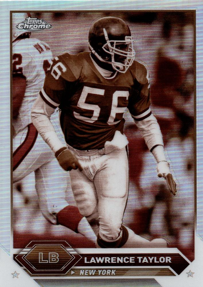 2023 Topps Composite Football Topps Chrome Sepia Refractor Lawrence Taylor #43 New York Giants