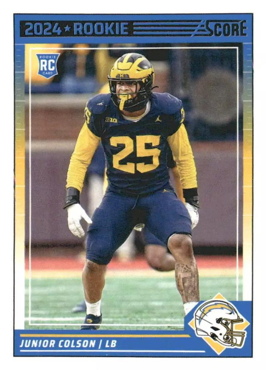 2024 Panini Score Football Junior Colson Los Angeles Chargers #359 RC