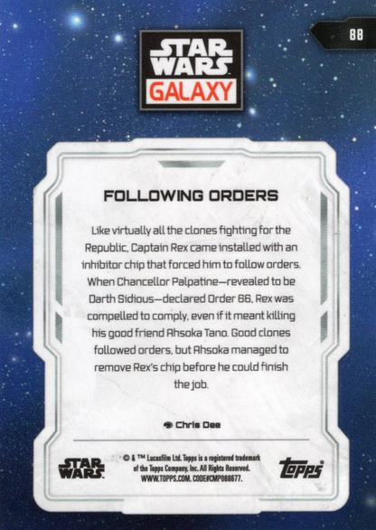 2024 Topps Chrome Star Wars Galaxy Following Orders #88