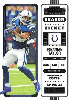2022 Panini Contenders Jonathan Taylor Indianapolis Colts #44