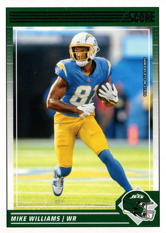 2024 Panini Score Football Mike Williams New York Jets #169