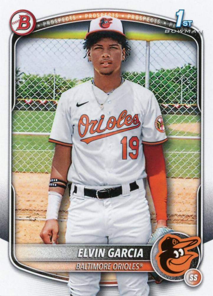 2025 Topps Bowman Paper Prospects Elvin Garcia 1st Baltimore Orioles #BP-124