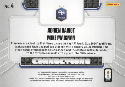 2026 Panini Prizm FIFA World Cup Connections Rabiot/Maignan #4 France