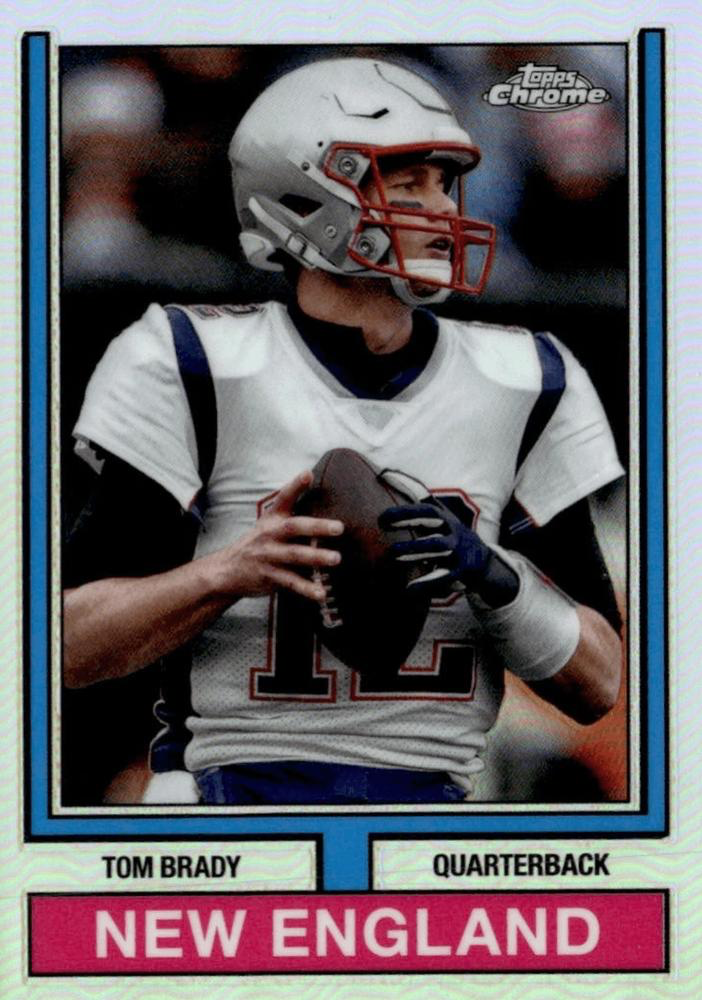 2024 Topps Chrome 1974 Topps Football Refractor Tom Brady #74TF-16 New England Patriots