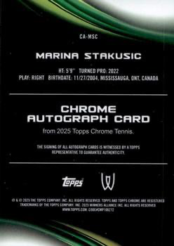 2025 Topps Chrome Tennis Geometric Autograph Marina Stakusic #CA-MSC