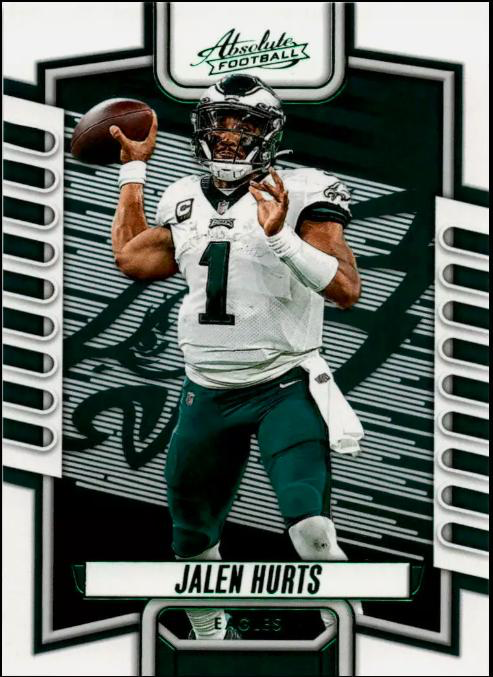 2023 Panini Absolute green parallel Jalen Hurts #28 Philadelphia Eagles