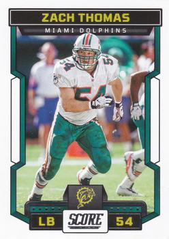 2023 Panini Score Football Zach Thomas Miami Dolphins #279