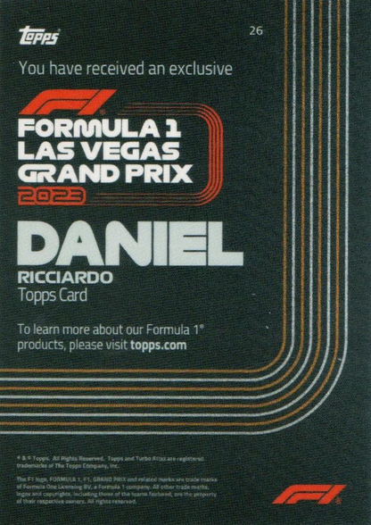 2023 Topps Las Vegas Grand Prix Daniel Ricciardo #26 Scuderia AlphaTauri