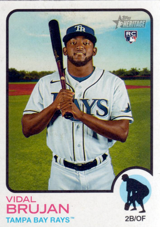 2022 Topps Heritage Vidal Brujan RC Tampa Bay Rays #90