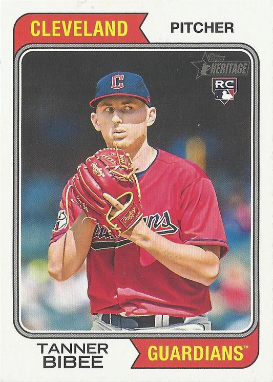 2023 Topps Heritage Tanner Bibee RC Cleveland Guardians #686