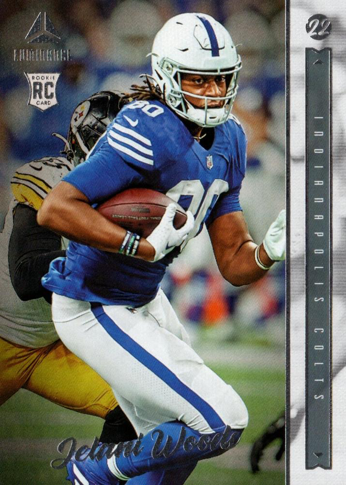 2022 Panini Chronicles Luminance Update Rookies RC Jelani Woods #204 Indianapolis Colts