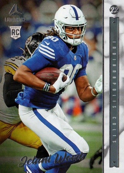 2022 Panini Chronicles Luminance Update Rookies RC Jelani Woods #204 Indianapolis Colts