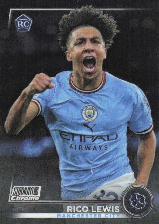 2022 Topps Stadium Club Chrome UCC RC Rico Lewis #60 Manchester City