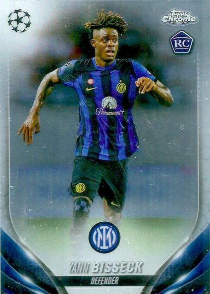2023 Topps Chrome UEFA Club Competitions Yann Bisseck RC #120 Inter Milan