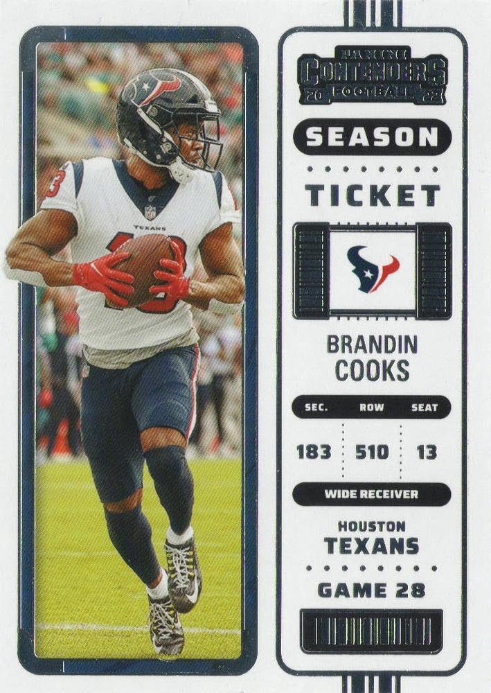2022 Panini Contenders Brandin Cooks Houston Texans #38