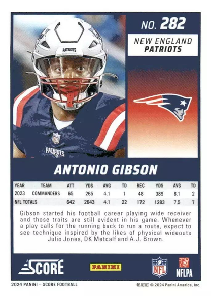 2024 Panini Score Football Antonio Gibson New England Patriots #282