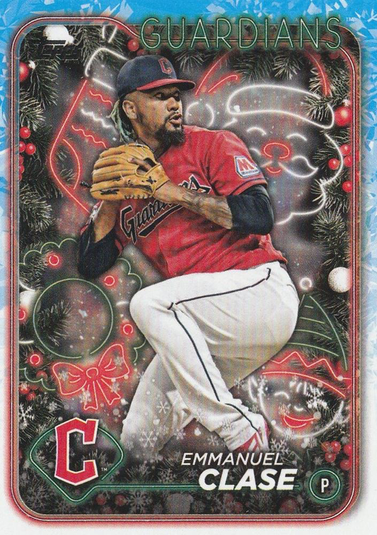 2024 Topps Holiday Emmanuel Clase Cleveland Guardians #H10