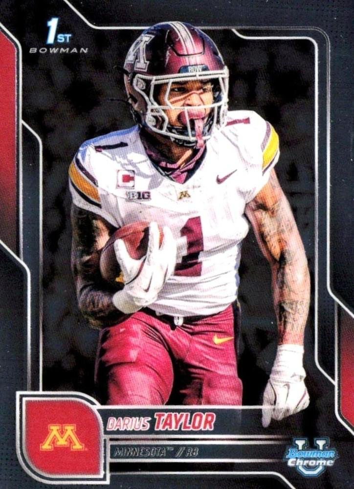 2025 Topps Bowman U Chrome Darius Taylor 1st #126 Minnesota Golden Gophers